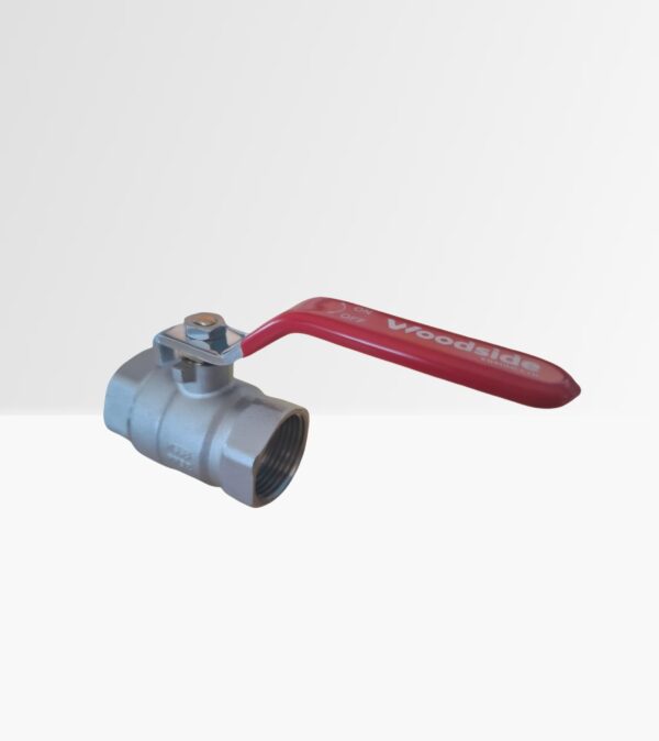 1 1/4" Red Handled Lever Ball Valve - Image 2